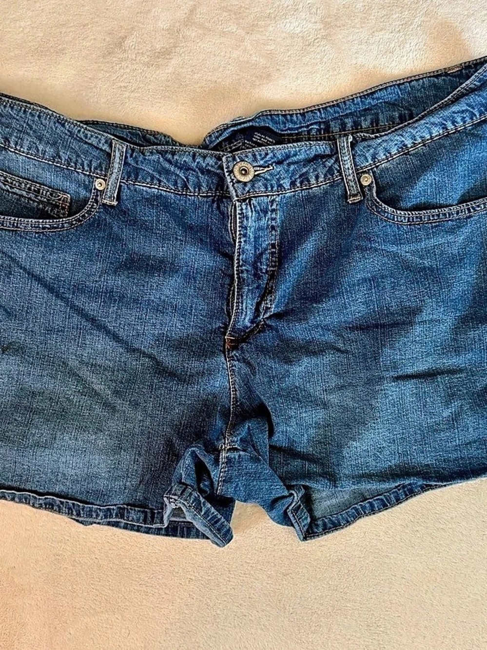 Faded Glory Women's Denim Utility Cargo Shorts Denim Utility Cargo Shorts Blue